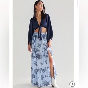 Francesca’s Loreen Side Slit Maxi Skirt